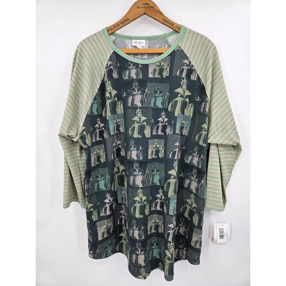 New Lularoe Disney Randy Raglan Tee Womens 3XL Snow Whites Evil Queen
